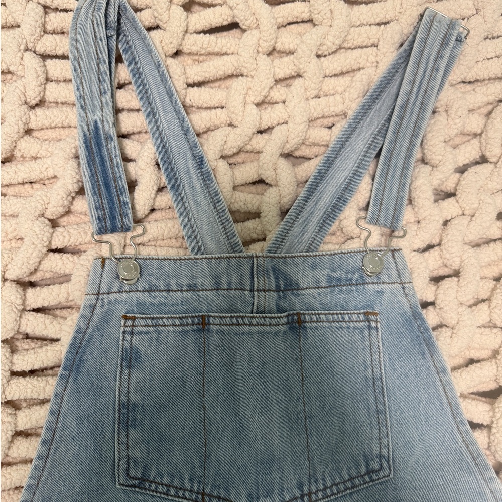PARKE Light Wash Denim Overalls